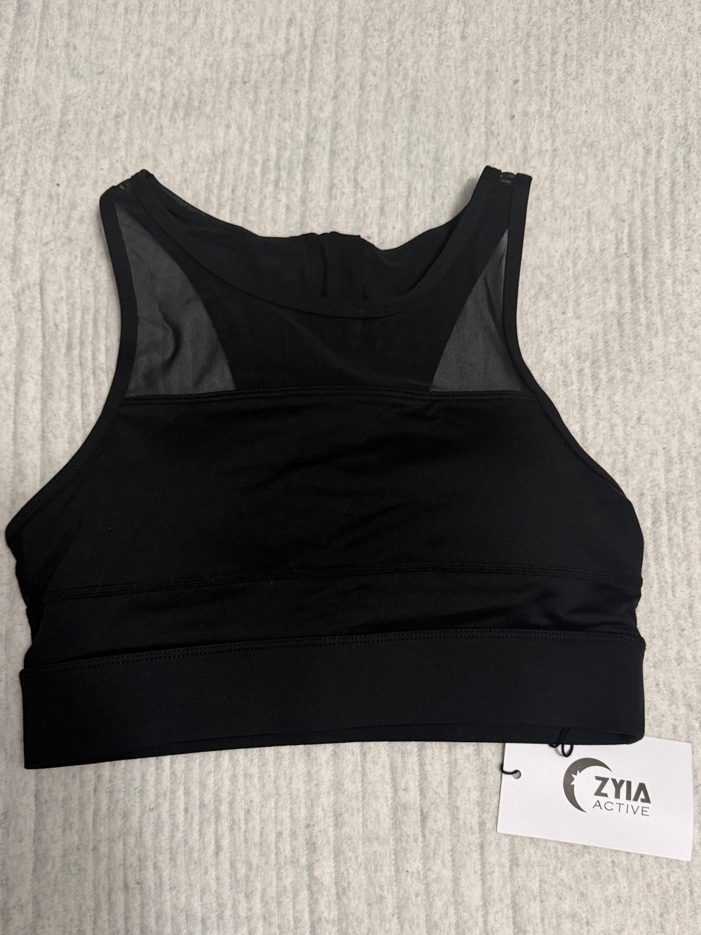 ZYIA Active Women's Black High-Neck Sports Bra